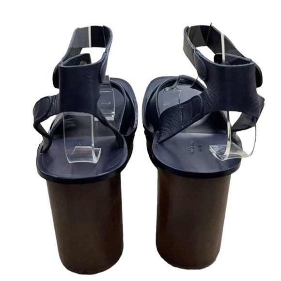 Rag & Bone Hester Navy Blue Platform Wedge Sandal Size: 11 - Picture 5 of 8